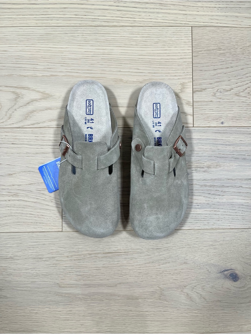 Birkenstock Boston BS Taupe Suede Clogs Size 41, 42, 43 NWT - Picture 2 of 5